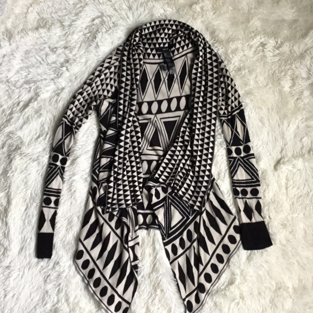Black and white cardigan